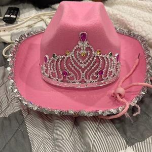 Pink kids cow girl hat